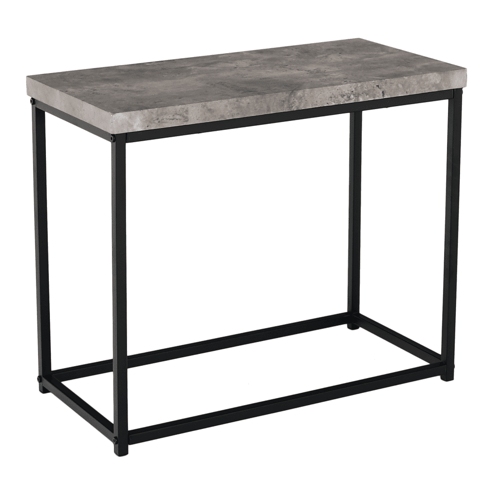 KONDELA Príručný stolík, čierna / betón, TENDER